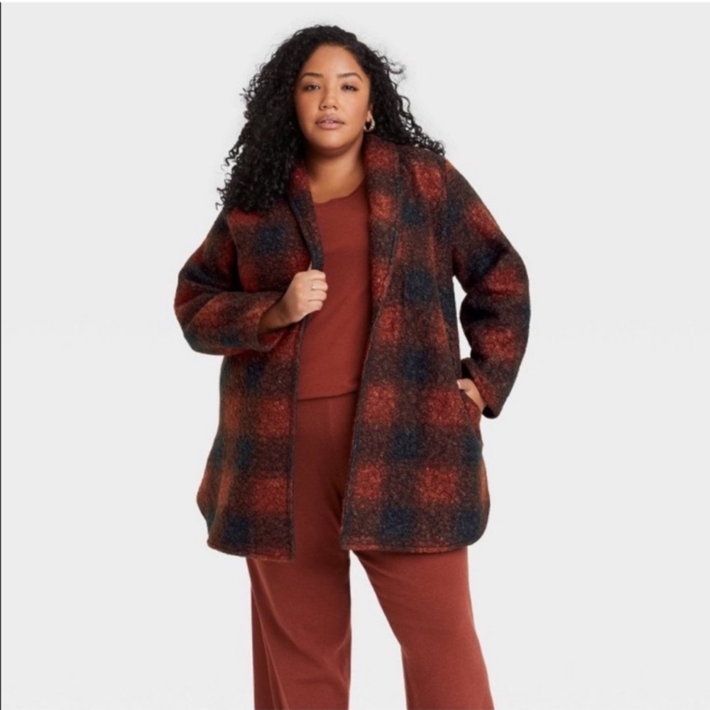 🆕Ava & Viv plaid shacket style coat